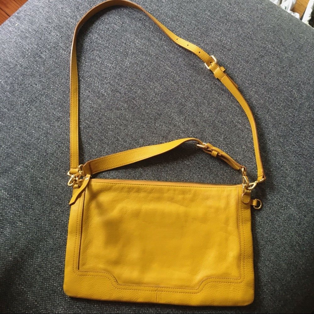 Banana Republic Yellow Leather Convertible Purse